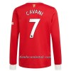 Camiseta de fútbol Manga Larga Manchester United Edinson Cavani 7 Primera Equipación 2021/22 - Hombre